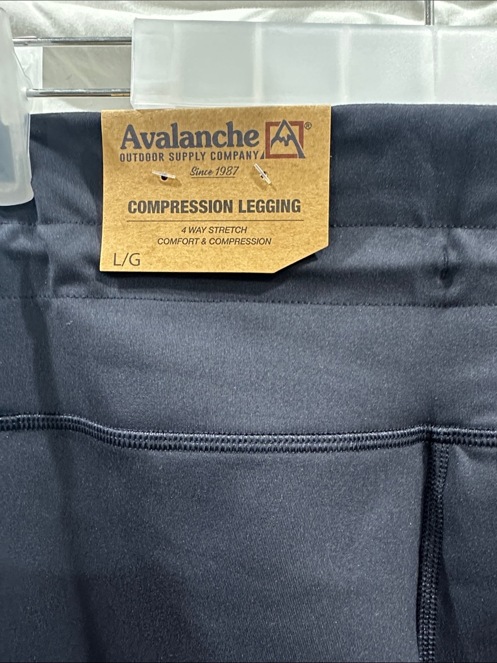 Avalanche Black High Waisted Leggings - Picture 6 of 7